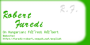 robert furedi business card